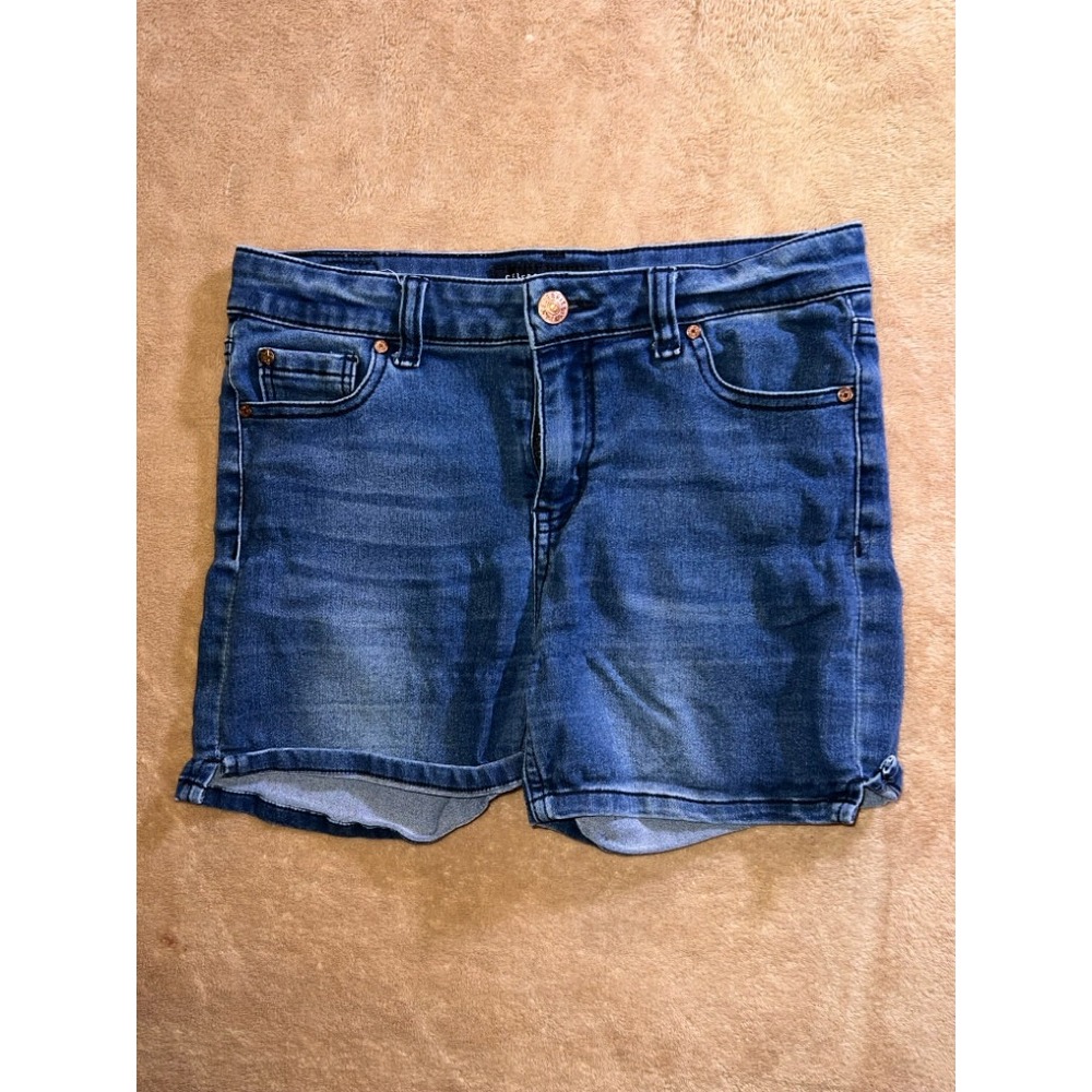 Celebrity Pink Girls 14 Dark Blue Wash Denim High Waist‎ Stretchy Shorts